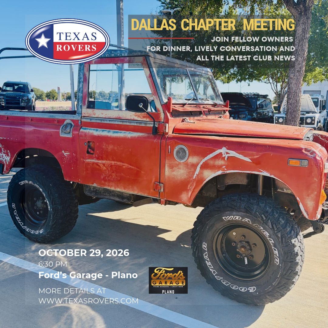 Dallas Chapter October Meeting