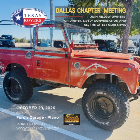 Dallas Chapter October Meeting